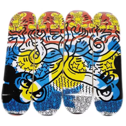 Diamond Supply Co. Disney Mickey Mouse x Keith Haring Hands By Mickey Skateboard