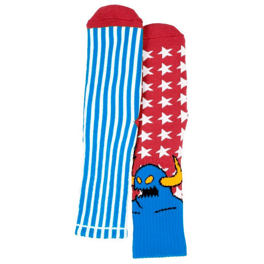 Toy Machine Socks American Monster Blue One Size Fits All